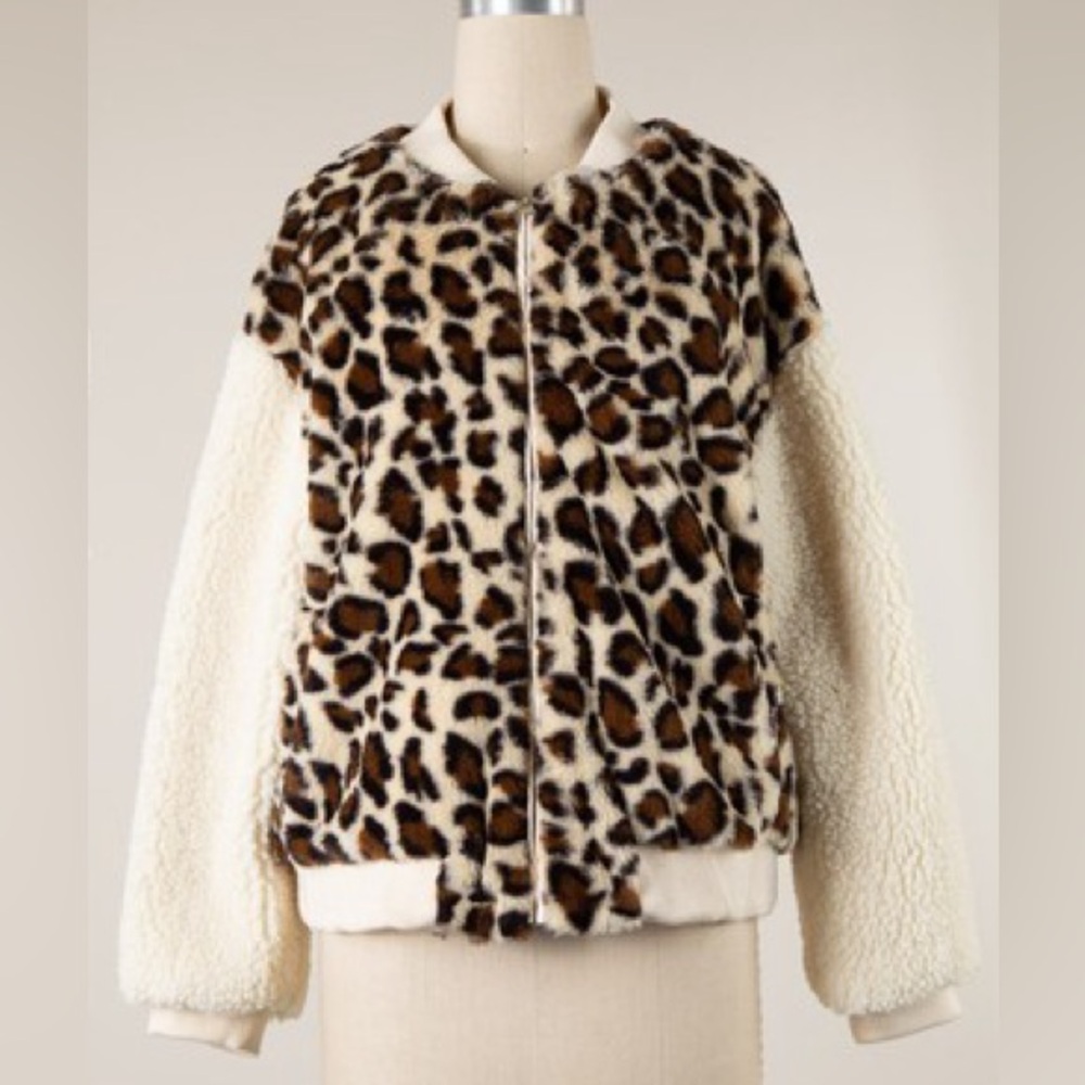 Miracle Leopard Print and Cream Jacket